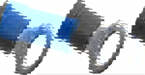 D Shaped Ring Terminal: Partially Insulated, 16 to 14 AWG, Crimp Connection