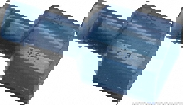 Wire Disconnect: Male, Blue, Nylon, 16-14 AWG, 1/4