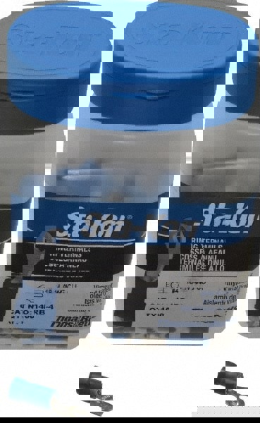 D Shaped Ring Terminal: Partially Insulated, 18 to 14 AWG, Crimp Connection