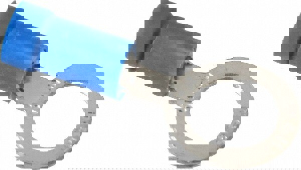 D Shaped Ring Terminal: Partially Insulated, 18 to 14 AWG, Crimp Connection