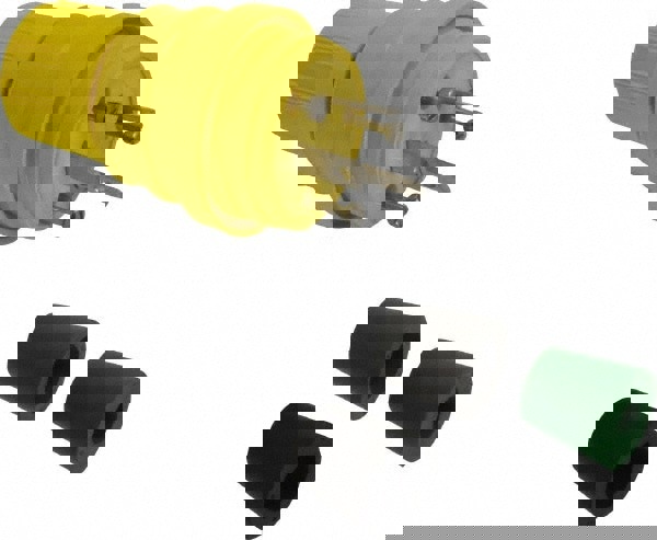 Locking Inlet: Plug, Industrial, Non-NEMA, 125 & 250V, Yellow