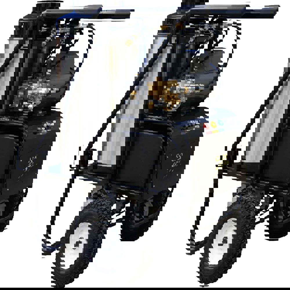 Pressure Washers; Type: Diesel-Fired Electric-Powered Hot Water Pressure Washer ; Water Type: Hot ; Engine Power Type: Electric ; Power Type: Electric ; Amperage Rating: 20.0000 ; Washer Style: Cart