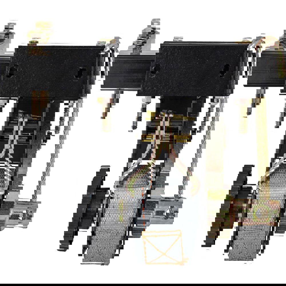 Tie Down Kits; Type: Ratchet Strap Mount ; Color: Black ; Material: Carbon Steel ; Overall Length (Feet): 7.00 ; Number of Hooks: 1 ; Head/Holder Diameter (Fractional Inch): 1-1/2