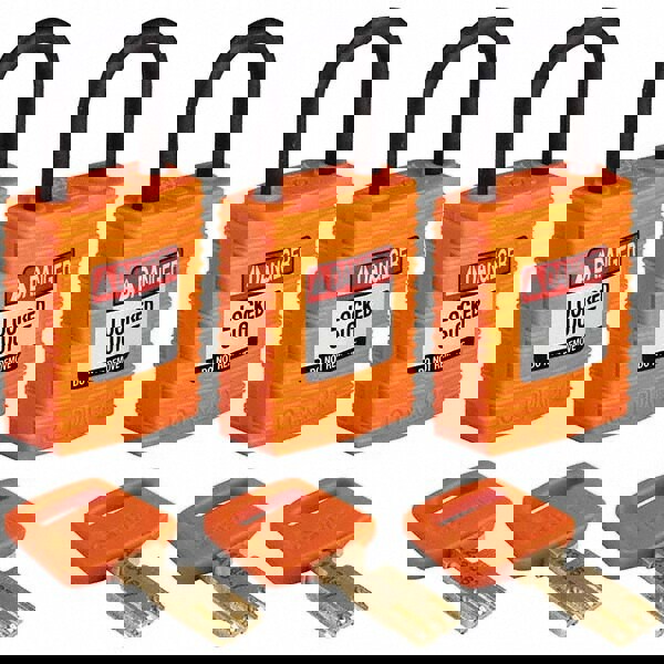 Lockout Padlock: Keyed Alike, Nylon, 0.7