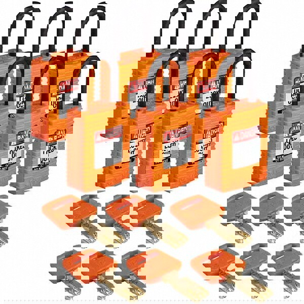 Lockout Padlock: Keyed Alike, Nylon, 0.7