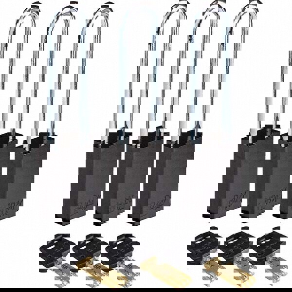 Lockout Padlock: Keyed Alike, Aluminum, 0.8