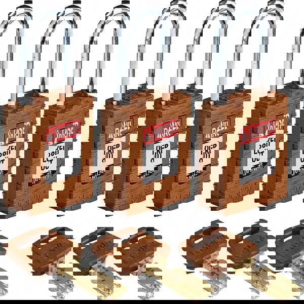 Lockout Padlock: Keyed Alike, Key Retaining, Nylon, 0.8