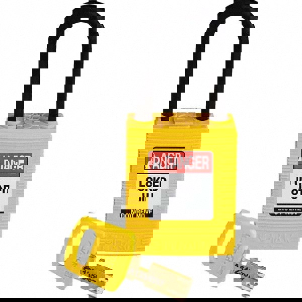 Lockout Padlock: Keyed Different, Key Retaining, Nylon, 0.8