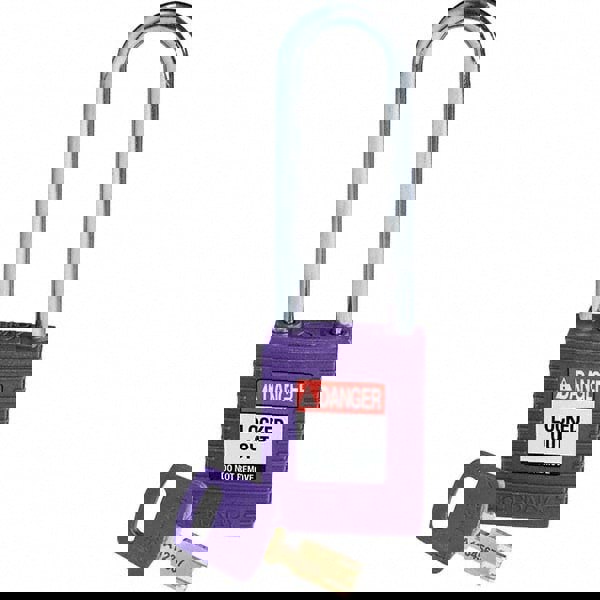 Lockout Padlock: Keyed Different, Key Retaining, Nylon, 0.8