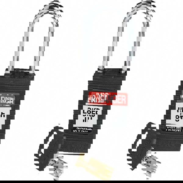 Lockout Padlock: Keyed Different, Key Retaining, Nylon, 0.8