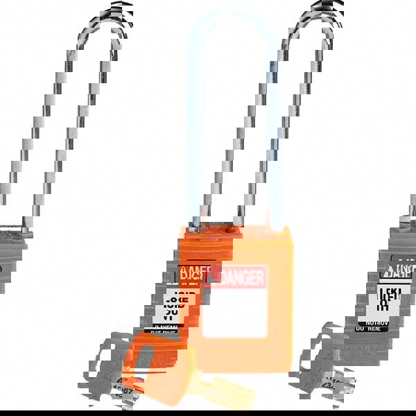 Lockout Padlock: Keyed Different, Key Retaining, Nylon, 0.8
