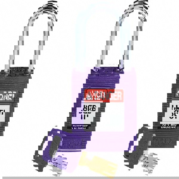 Lockout Padlock: Keyed Different, Key Retaining, Nylon, 0.8