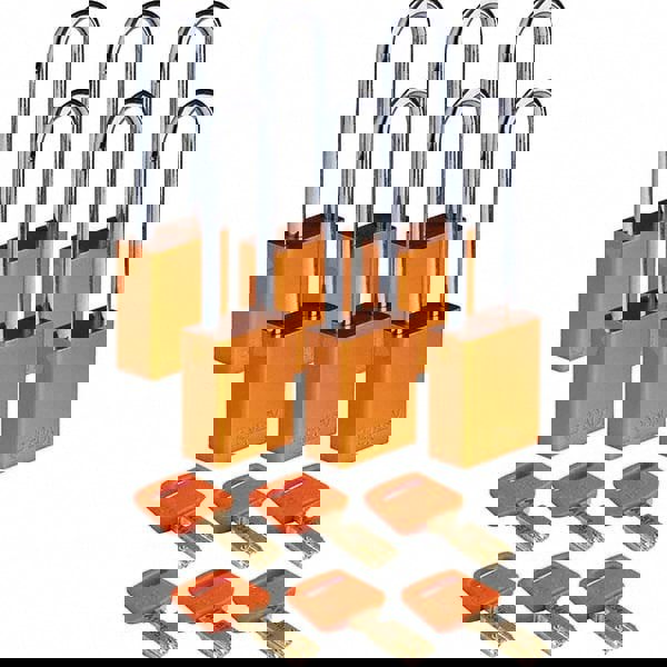 Lockout Padlock: Keyed Alike, Aluminum, 0.8