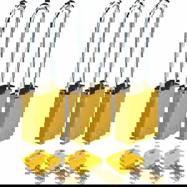 Lockout Padlock: Keyed Alike, Aluminum, 0.8