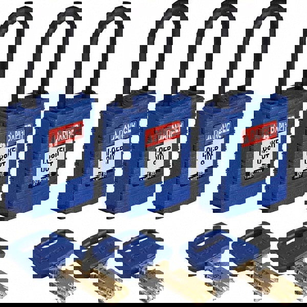 Lockout Padlock: Keyed Alike, Key Retaining, Nylon, 0.8