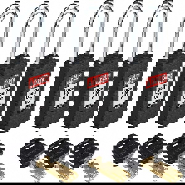 Lockout Padlock: Keyed Different, Aluminum, 3