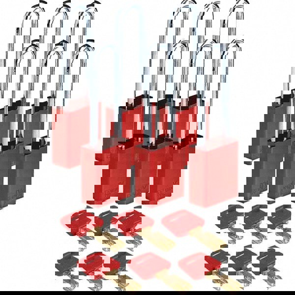 Lockout Padlock: Keyed Different, Aluminum, 3