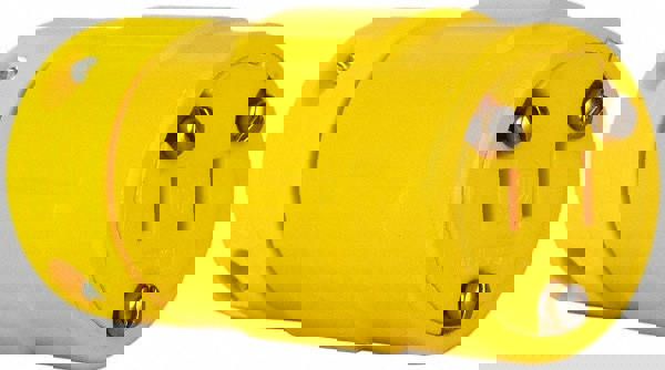 Straight Blade Connector: Industrial, 1-15R, 125VAC, Yellow