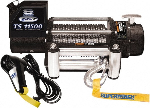 11,500 Lb Capacity, 84' Cable Length, Automotive Heavy-Duty Recovery Winch