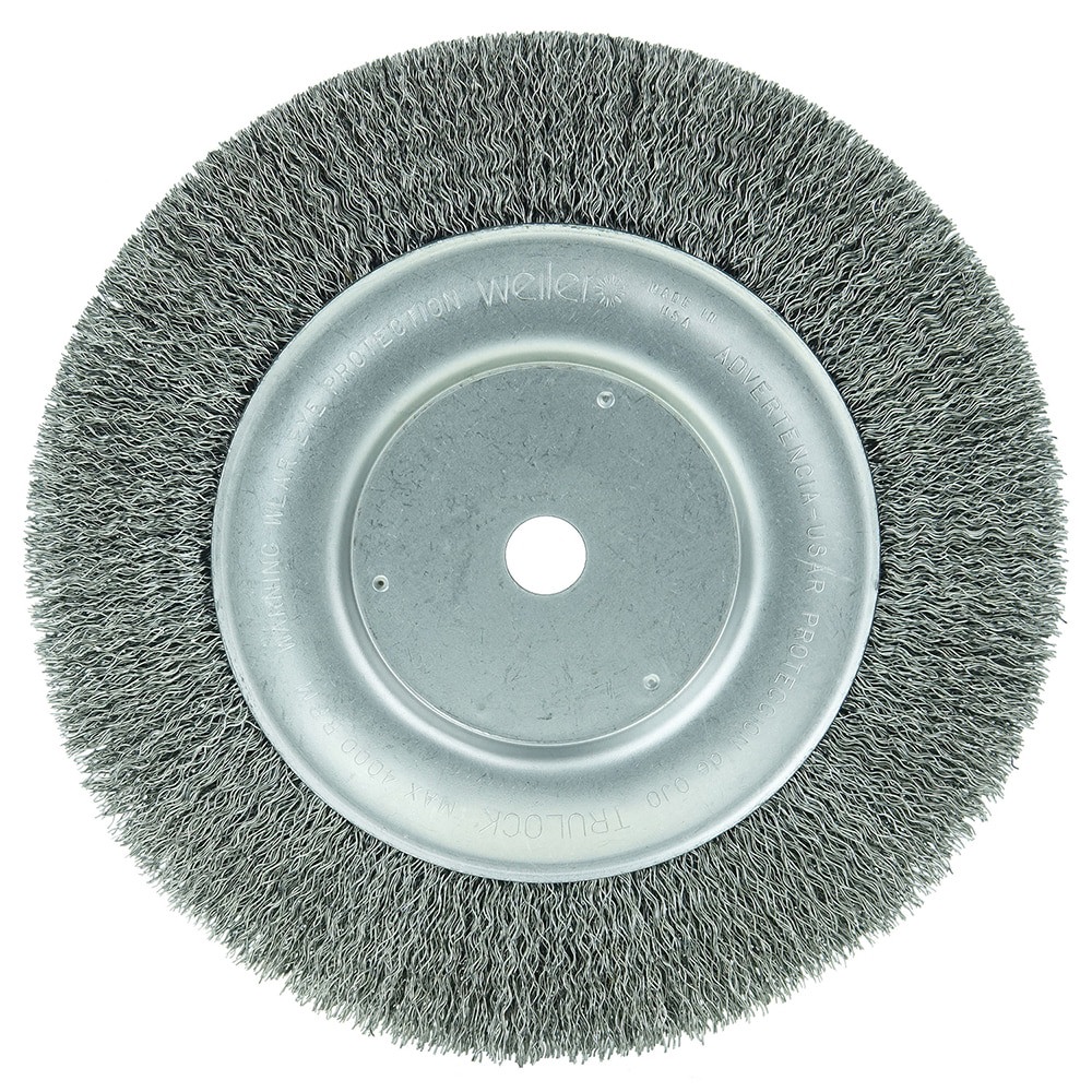 Wheel Brushes; Mount Type: Arbor Hole ; Wire Type: Crimped ; Outside Diameter (Inch): 8 ; Face Width (Inch): 7/8 ; Fill Material: Carbon Steel ; Arbor Hole Style: Round