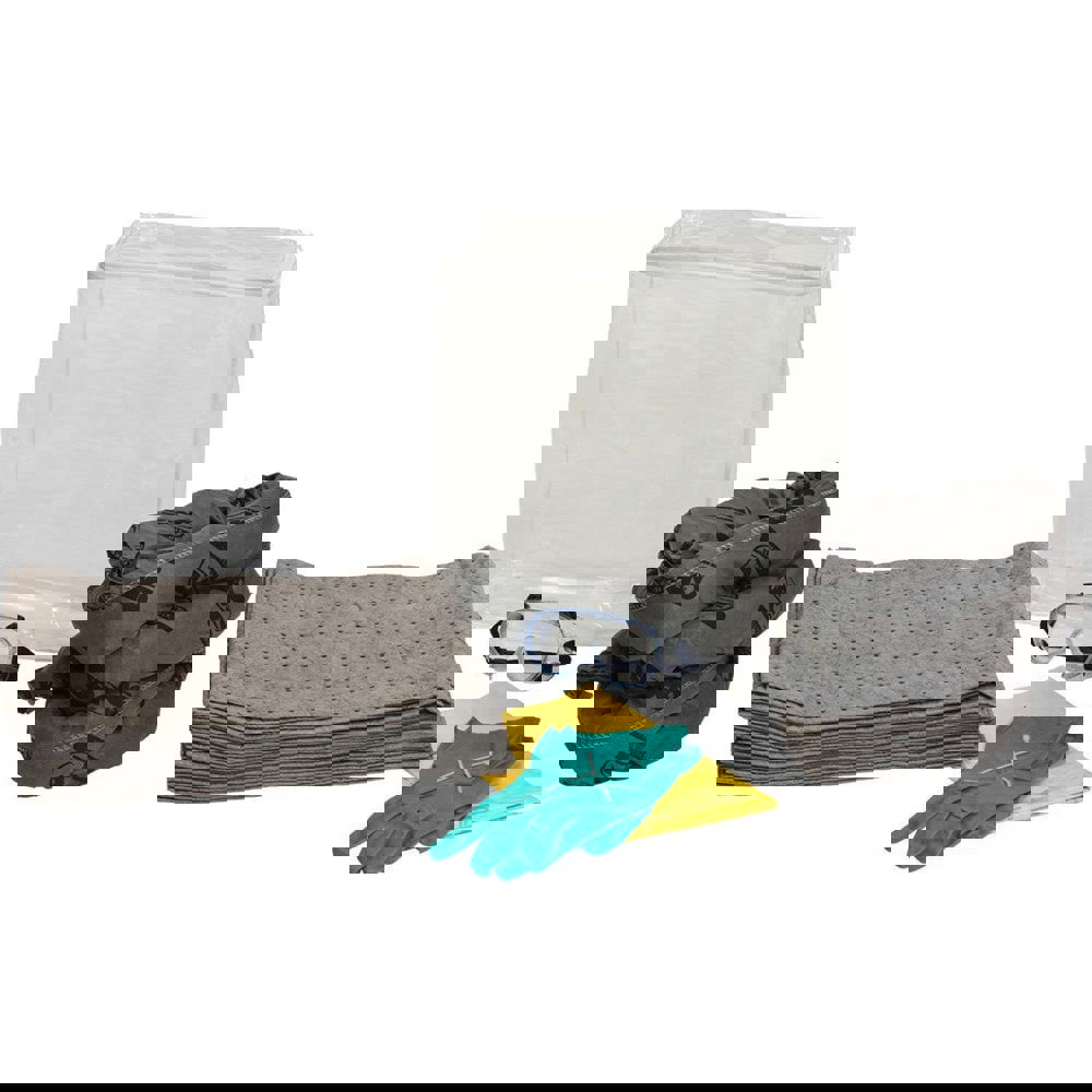 Spill Kits; Kit Type: Universal ; Container Type: Bag ; Container Size (Gal.): 9.00 ; Container Material: Polyethylene ; Portable: Yes