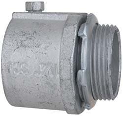 Conduit Connector: For Rigid & Intermediate (IMC), Malleable Iron, 3/4