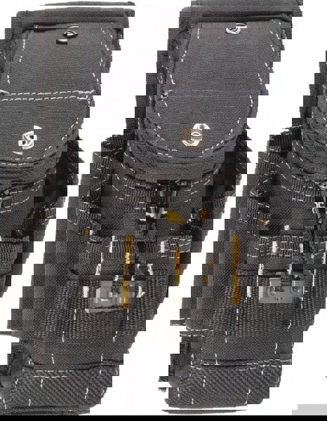 Tool Pouch: 6 Pockets, Polyester, Black