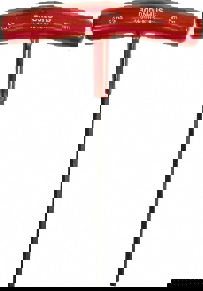 Hex Key: 5.00 mm Hex, Hex End, T-Handle Cushion Grip