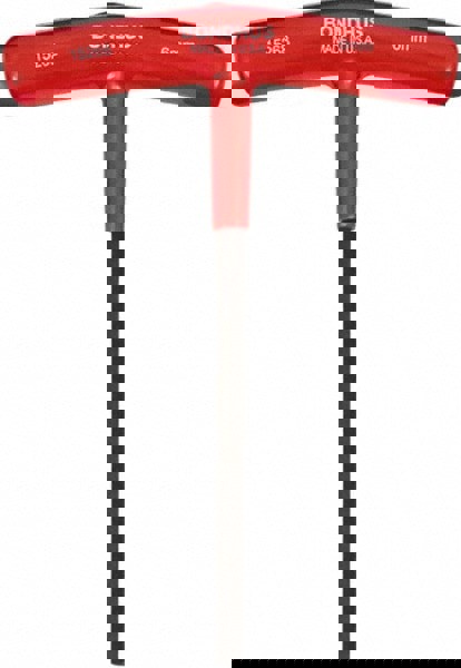 Hex Key: 6.00 mm Hex, Hex End, T-Handle Cushion Grip