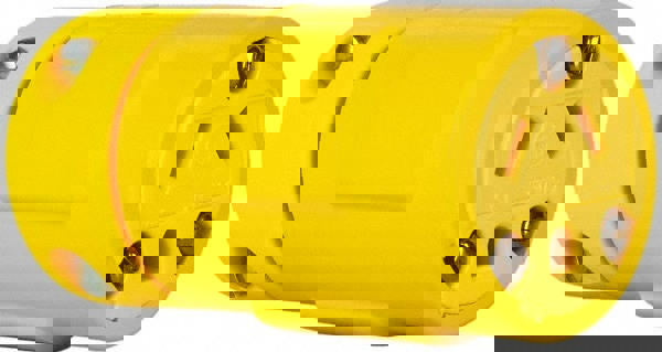 Straight Blade Connector: Industrial, 7-15, 277VAC, Yellow