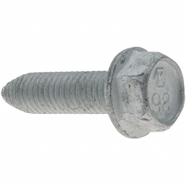 Hex Head Cap Screw: M8 x 1.25 x 30 mm, Grade 9.8 Steel, Zinc-Plated