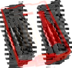 Hand Deburring Tool Set: 8 Pc, Deburring & Filing & Diamond Coated & High Speed Steel