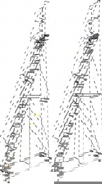 Steel Rolling Ladder: 15 Step