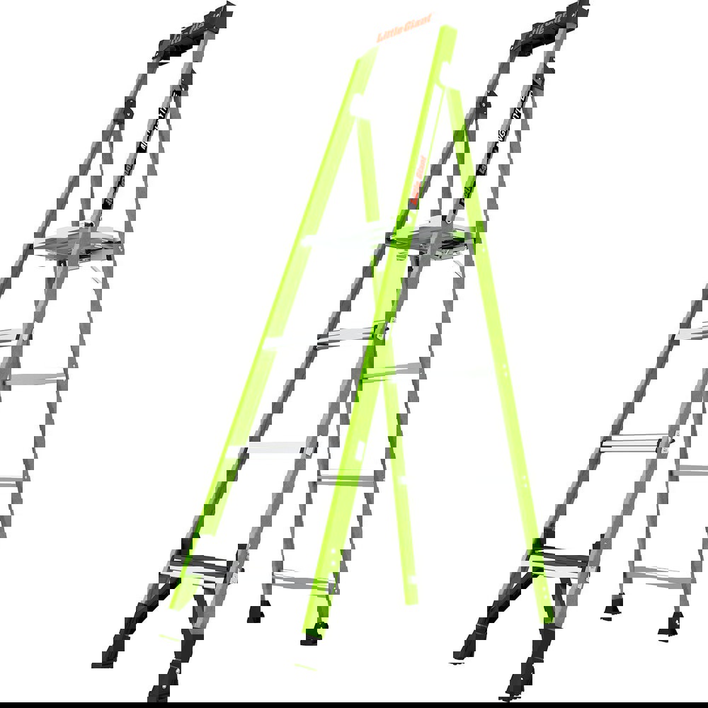 Step Ladders; Height: 6' (Feet); Height (Inch): 72-1/6 ; Body Material: Fiberglass ; Load Capacity (Lb. - 3 Decimals): 375 ; Foldable: Yes ; Ladder Rating: Type IAA