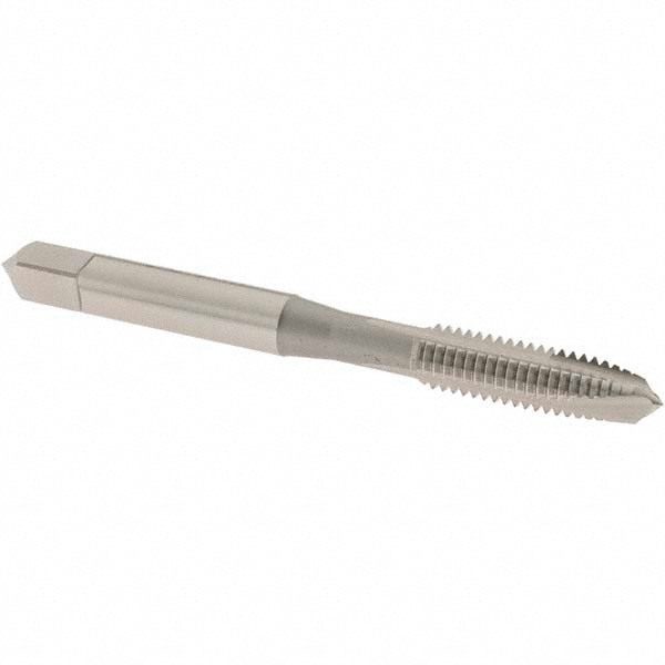 Spiral Point Tap: M6x1.00 Metric Coarse, 3 Flutes, Plug, 2B Class of Fit, High Speed Steel, Bright Finish
