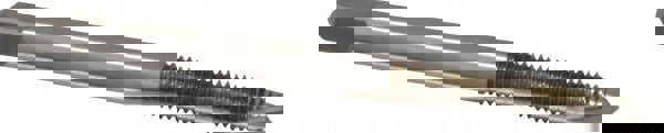Spiral Point Tap: #10-32, UNF, 2 Flutes, Plug, 3B, High Speed Steel, Bright Finish