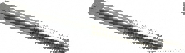 Spiral Point Tap: #12-24, UNC, 2 Flutes, Plug, 2B/3B, High Speed Steel, Bright Finish