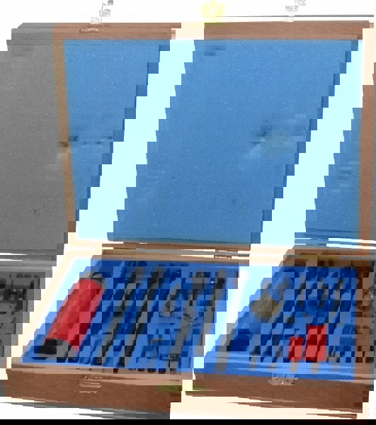 Hand Deburring Tool Set: 21 Pc, Solid Carbide & High Speed Steel