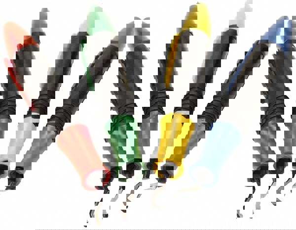 Hand Deburring Tool Set: 8 Pc, High Speed Steel