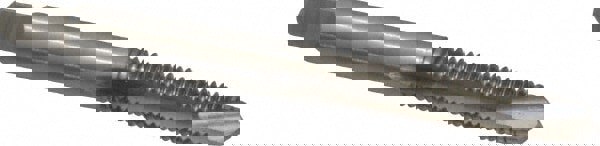 Spiral Point Tap: M6 x 1, Metric Coarse, 2 Flutes, Plug, 6H, High Speed Steel, Bright Finish