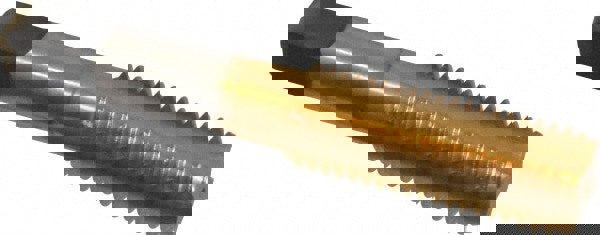 3/4-10 Bottoming RH H3 TiN High Speed Steel 4-Flute Straight Flute Hand Tap