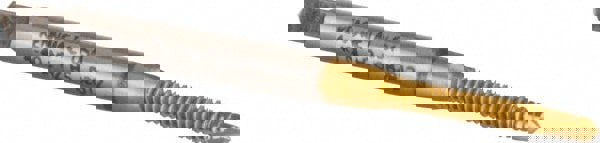 Spiral Point Tap: #4-40, UNC, 2 Flutes, Plug, 2B/3B, High Speed Steel, TiN Finish