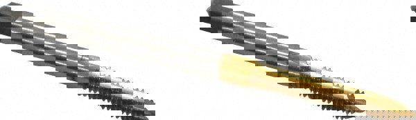 Spiral Point Tap: #5-40, UNC, 2 Flutes, Plug, 2B/3B, High Speed Steel, TiN Finish