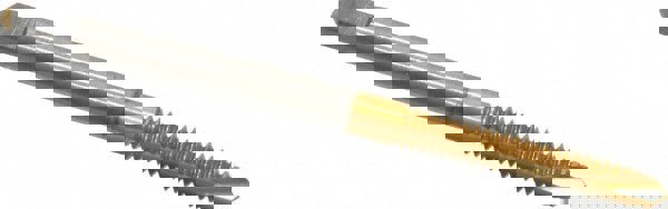 Spiral Point Tap: #6-32, UNC, 2 Flutes, Plug, 3B, High Speed Steel, TiN Finish