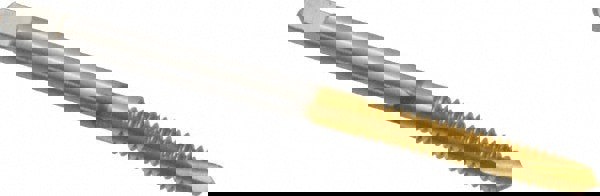 Spiral Point Tap: #6-32, UNC, 2 Flutes, Plug, 2B, High Speed Steel, TiN Finish