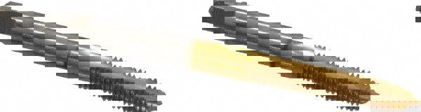 Spiral Point Tap: #10-32, UNF, 2 Flutes, Plug, 2B, High Speed Steel, TiN Finish