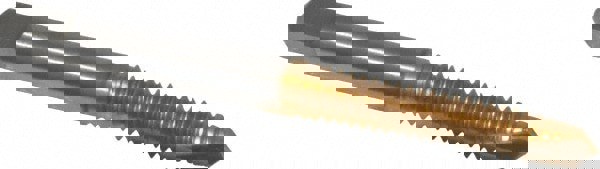 Spiral Point Tap: 1/4-20, UNC, 2 Flutes, Plug, High Speed Steel, TiN Finish