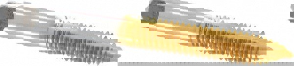 Spiral Point Tap: 5/16-18, UNC, 2 Flutes, Plug, 3B, High Speed Steel, TiN Finish