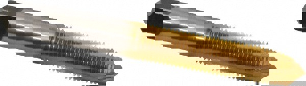 Spiral Point Tap: 3/8-24, UNF, 3 Flutes, Plug, 3B, High Speed Steel, TiN Finish