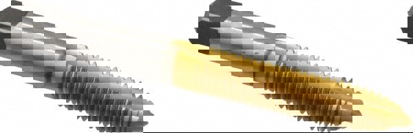 Spiral Point Tap: M8 x 1.25, Metric Coarse, 2 Flutes, Plug, 6H, High Speed Steel, TiN Finish